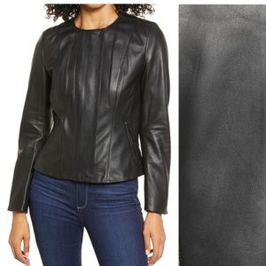 Cole Haan Butter Soft Leather Moto Jacket
